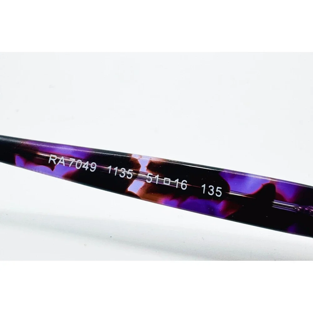 Ralph Eyeglasses Womens Purple Tortoise RA7049 1135 Cat Eye 51-16-135